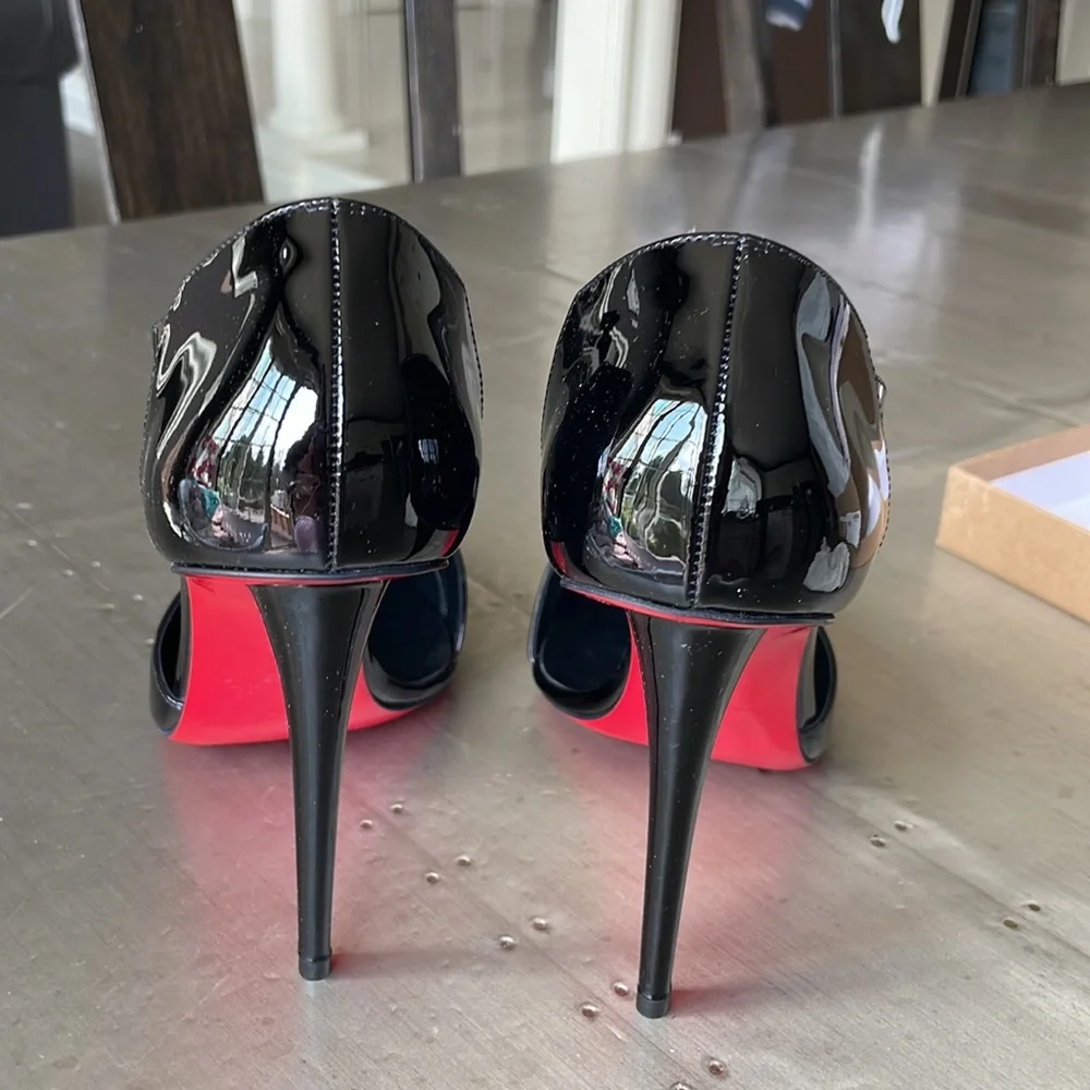 Christian louboutin ograde patent black stiletto sz 41